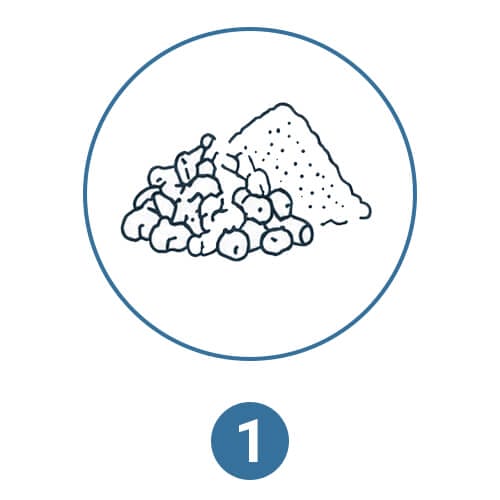Icon of grain representing raw material used in pellet making